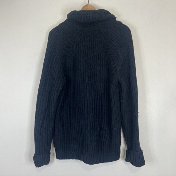 Abercrombie & Fitch Navy Alpaca / Wool Blend Ribbed Knit Cardigan - Picture 5 of 5